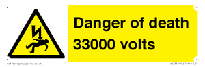 Danger of death 33000 volts